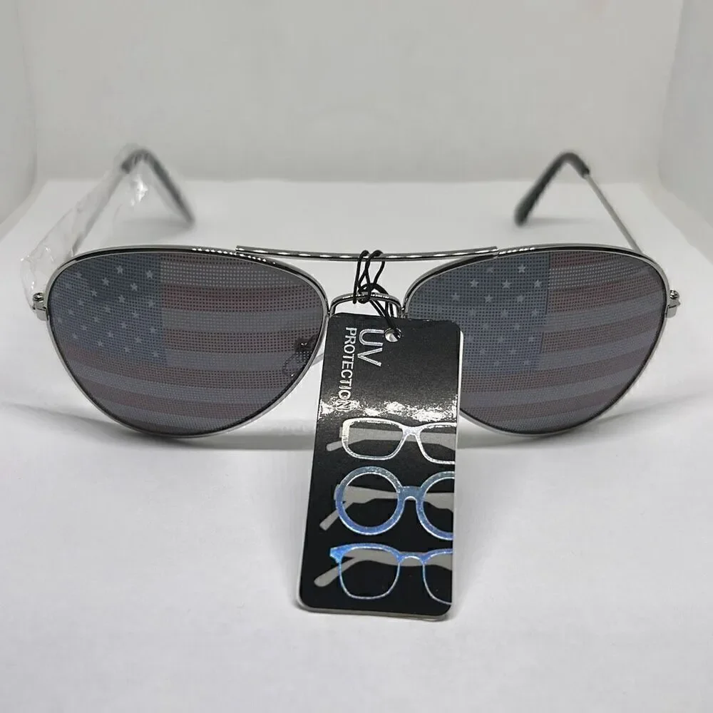 Aviator Patriotic Unisex USA 4th of July Independence Day Sunglasses